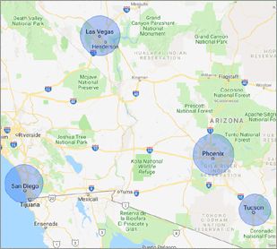 Karls Technology of San Tan Valley, AZ on-site Computer Repair Service Area